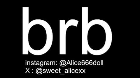 NEW ACCOUNT  ALICE  online show from 25, 7, 2026