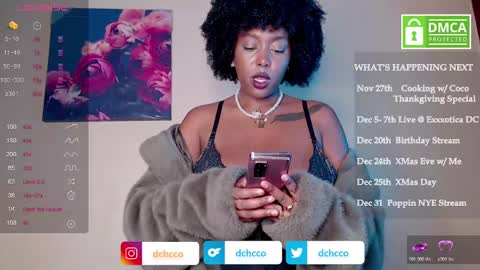 Snapshot of dchcco chatting on 14, 11, 2025 Duchess Coco - Coco Puffs online show from 14, 11, 2025