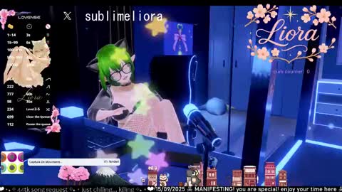Snapshot of liorasublime chatting on 15, 9, 2025 im Liora uwu online show from 15, 9, 2025
