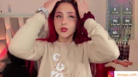 Snapshot of megan_wolf_1 chatting on 12, 12, 2024  Megan  Online 1200am To 600 am Colombian time online show from 12, 12, 2024