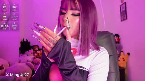 Snapshot of ming_yue_ chatting on 10, 5, 2026 My name is Fer Nice to meet you give it a thumbs up please its important online show from 10, 5, 2026