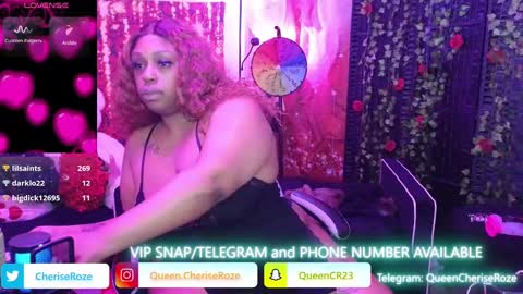 Snapshot of queencroze chatting on 27, 2, 2025 Queen Cherise Roze online show from 27, 2, 2025
