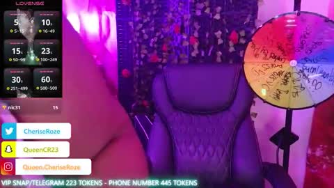 Snapshot of queencroze chatting on 23, 11, 2025 Queen Cherise Roze online show from 23, 11, 2025