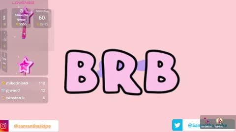 Snapshot of samantha_spike chatting on 19, 1, 2025 Samantha online show from 19, 1, 2025