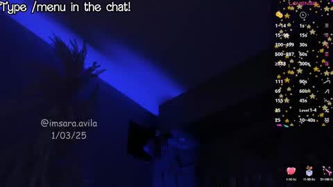 SaraAvila  online show from 2, 3, 2025