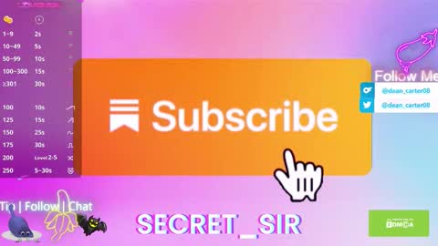 Snapshot of secret_sir chatting on 17, 9, 2025 Dean Carter online show from 17, 9, 2025