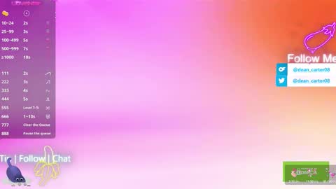 Snapshot of secret_sir chatting on 7, 10, 2025 Dean Carter online show from 7, 10, 2025