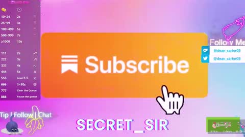 Snapshot of secret_sir chatting on 12, 10, 2025 Dean Carter online show from 12, 10, 2025