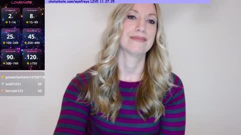 Snapshot of wynfreya chatting on 28, 11, 2025 Wyn online show from 28, 11, 2025