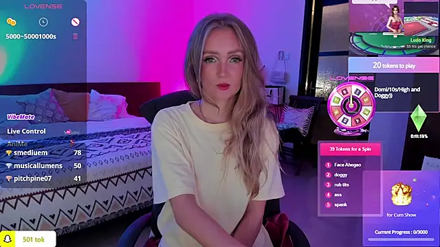 Snapshot of PrincessVS chatting on 25, 1, 2025 PrincessVS online show from 25, 1, 2025