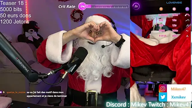 Snapshot of Mikev chatting on 22, 12, 2025 Mikev online show from 22, 12, 2025