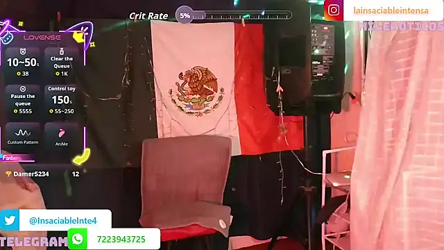 LaInsaciableIntensa online show from 23, 3, 2026