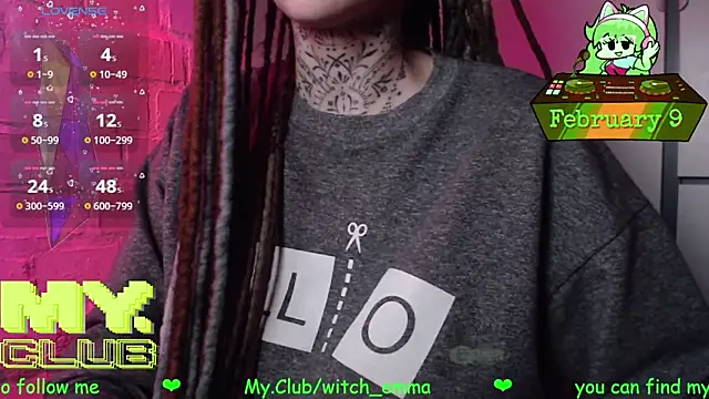 Witch Emma online show from 9, 2, 2026